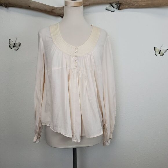 Armand basi blush pleated cotton silk blend blouse - Picture 1 of 12